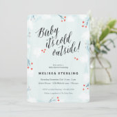 Winter Wonderland Baby Het is koude buitenkant Kaart (Staand voorkant)