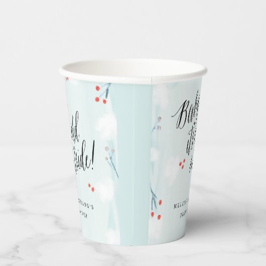 Winter Wonderland Baby Het is koude buitenkant Papieren Bekers (Rechts)