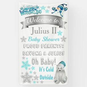 Winter Wonderland Baby shower Banner