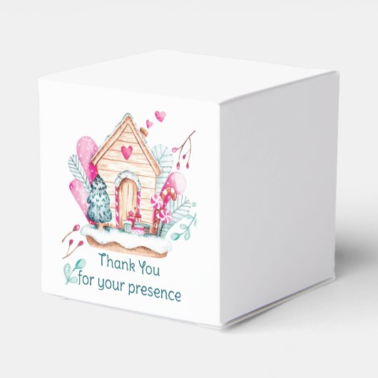 Winter Wonderland Baby Shower Bedankdoosjes (Achterkant)