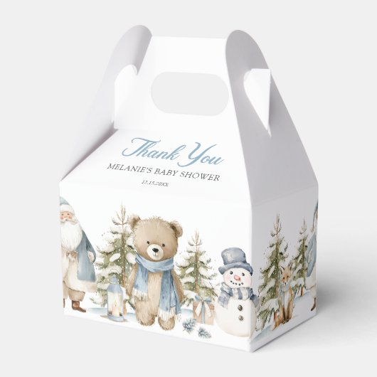 Winter Wonderland Baby Shower Bedankdoosjes (Achterkant)