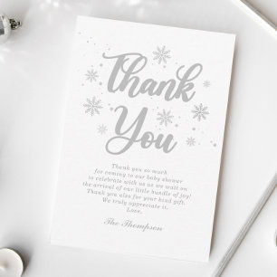 Winter Wonderland Baby shower Bedankkaart
