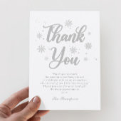 Winter Wonderland Baby shower Bedankkaart