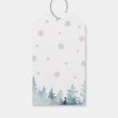 Winter Wonderland Baby shower Bedankt Favor Cadeaulabel (Achterkant)