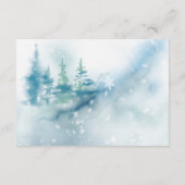 Winter Wonderland Baby shower Book for Baby Card Informatiekaartje (Achterkant)