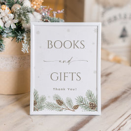 Winter Wonderland Baby Shower Books and Gifts Poster