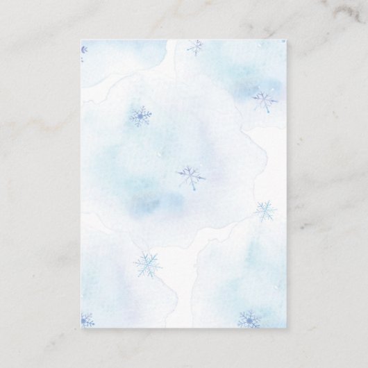 Winter Wonderland Baby shower Books for Baby Informatiekaartje (Achterkant)