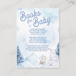Winter Wonderland Baby shower Books for Baby Informatiekaartje