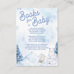 Winter Wonderland Baby shower Books for Baby Informatiekaartje