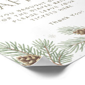 Winter Wonderland Baby Shower Diaper Raffle Poster (Hoek)