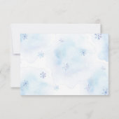Winter Wonderland Baby shower Diaper Raffle RSVP Kaartje (Achterkant)