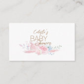 Winter Wonderland Baby shower Display Douche Informatiekaartje (Achterkant)