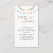 Winter Wonderland Baby shower Display Douche Informatiekaartje (Voorkant)