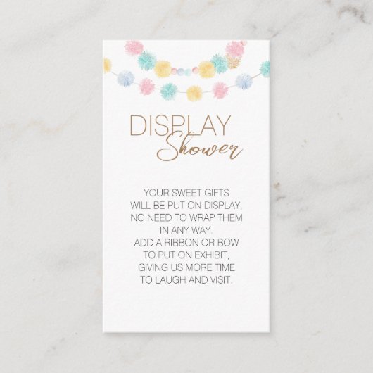 Winter Wonderland Baby shower Display Douche Informatiekaartje (Voorkant)