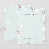 Winter Wonderland Baby shower Hartelijk dank Bedankkaart (Voorkant / Achterkant)