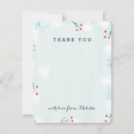 Winter Wonderland Baby shower Hartelijk dank Bedankkaart