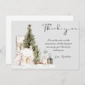 Winter Wonderland Baby shower Hartelijk dank Kaart (Voorkant / Achterkant)