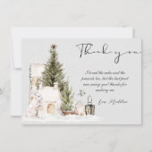 Winter Wonderland Baby shower Hartelijk dank Kaart (Voorkant)