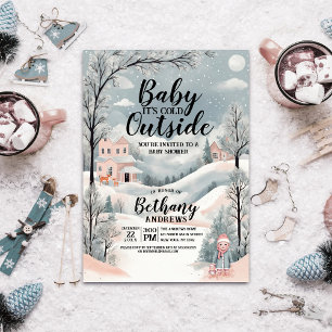 Winter Wonderland Baby shower: Het is koud buiten Kaart
