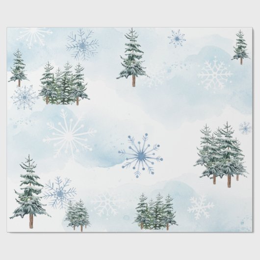 Winter Wonderland Baby shower inpakpapier (Vlak)
