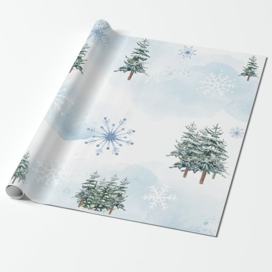 Winter Wonderland Baby shower inpakpapier (Uitgerold)