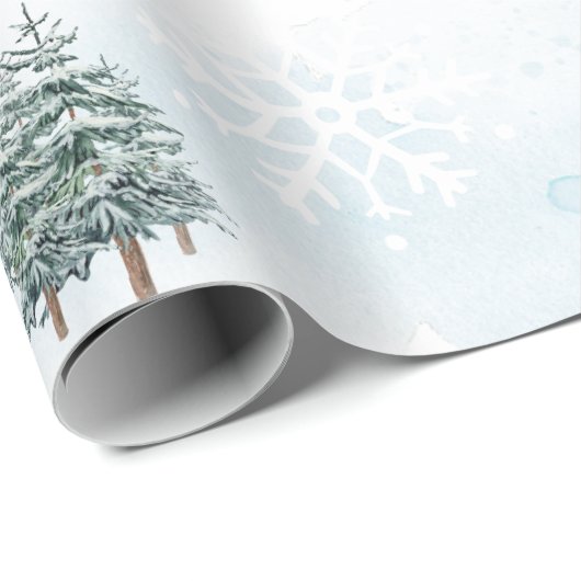 Winter Wonderland Baby shower inpakpapier (Rol Hoek)