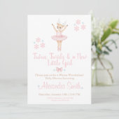 Winter Wonderland Baby Shower Invitation Kaart (Staand voorkant)