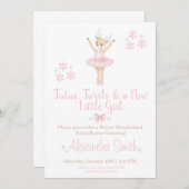 Winter Wonderland Baby Shower Invitation Kaart (Voorkant / Achterkant)