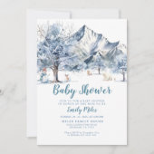 Winter Wonderland Baby shower Invitation Kaart (Voorkant)
