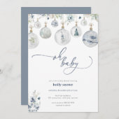 Winter Wonderland Baby shower Invitation Kaart (Voorkant / Achterkant)