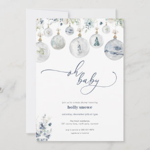Winter Wonderland Baby shower Invitation Kaart