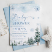 Winter Wonderland Baby shower Invitation Kaart