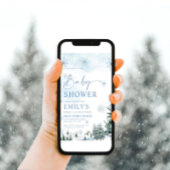 Winter Wonderland Baby shower Invitation Kaart
