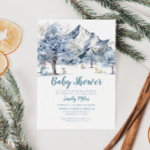 Winter Wonderland Baby shower Invitation Kaart