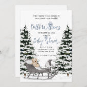 Winter Wonderland Baby shower Invitation Kaart (Voorkant / Achterkant)
