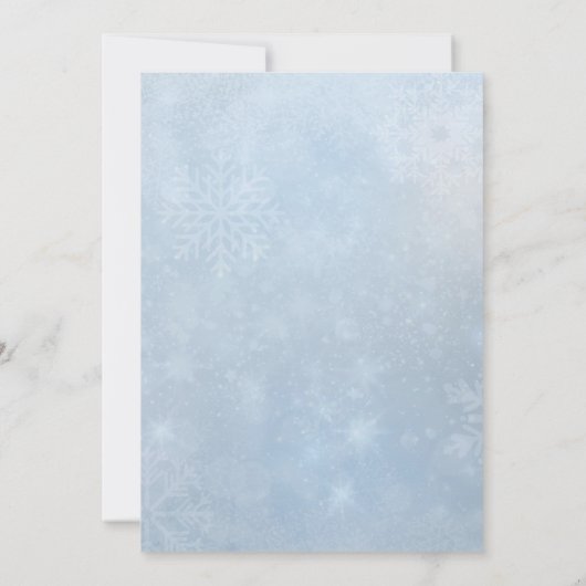 Winter Wonderland Baby shower Invitation Kaart (Achterkant)