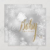 Winter Wonderland Baby shower Kaart (Voorkant / Achterkant)