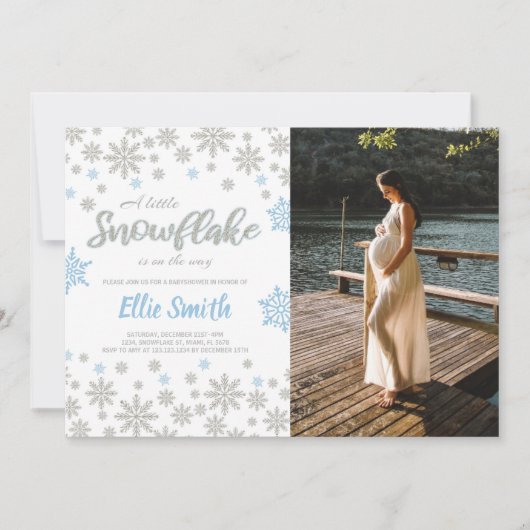  Winter Wonderland Baby shower Kaart (Voorkant)