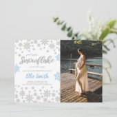  Winter Wonderland Baby shower Kaart (Staand voorkant)