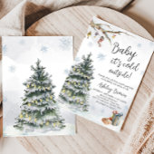 Winter Wonderland Baby shower Kaart