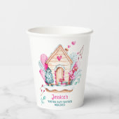 Winter Wonderland Baby Shower Papieren Bekers (Achterkant)