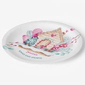 Winter Wonderland Baby Shower Papieren Bordje (Gekanteld)