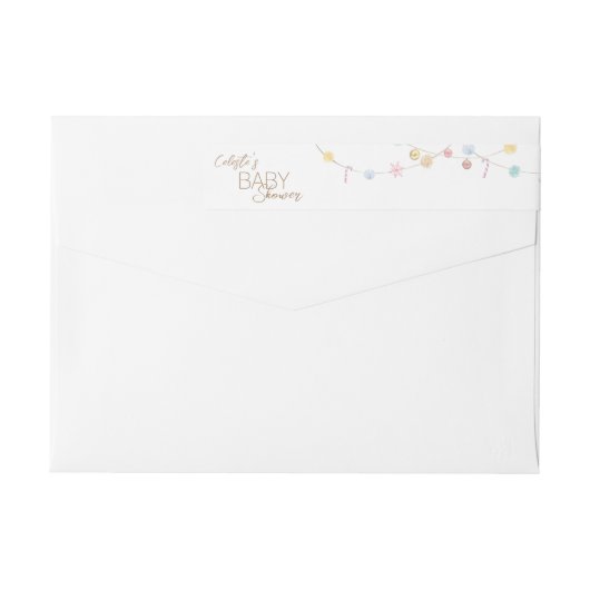 Winter Wonderland Baby shower retouradres (Achterkant)