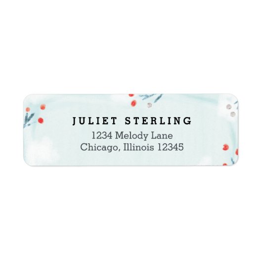 Winter Wonderland Baby shower Return Address Label (Voorkant)