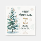 Winter Wonderland Baby Shower  Servet (Voorkant)