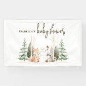Winter Wonderland Baby Shower Spandoek (Horizontaal)