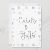 Winter Wonderland Baby shower Teken Maat 5x7" Kaart (Voorkant)