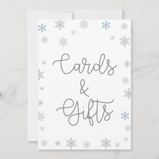 Winter Wonderland Baby shower Teken Maat 5x7" Kaart (Voorkant)