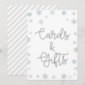 Winter Wonderland Baby shower Teken Maat 5x7" Kaart (Voorkant / Achterkant)
