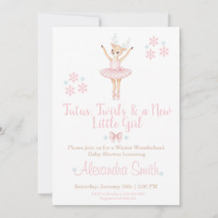 Winter Wonderland Baby Shower Uitnodiging
